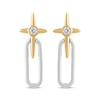 Thumbnail Image 2 of KAY Lab-Grown Diamonds Star Dangle Earrings 1/5 ct tw 10K Two-Tone Gold