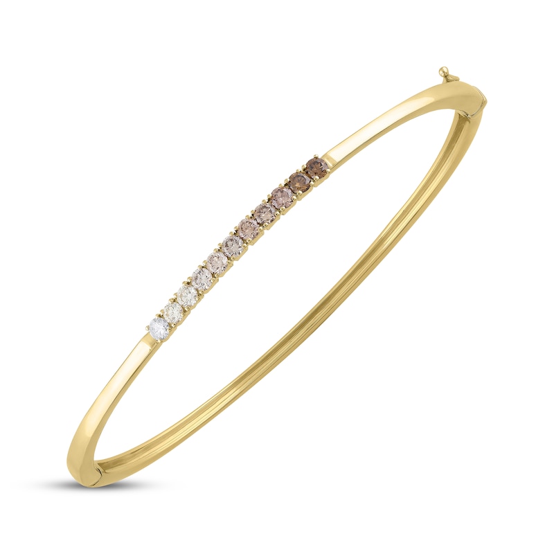 Main Image 2 of Desert Diamonds Ombré Bangle Bracelet 3/4 ct tw 18K Yellow Gold-Plated Sterling Silver