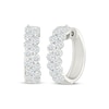 Thumbnail Image 1 of KAY Lab-Grown Diamonds Staggered Two-Row Hoop Earrings 1-7/8 ct tw 10K White Gold