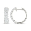 Thumbnail Image 3 of KAY Lab-Grown Diamonds Staggered Two-Row Hoop Earrings 1-7/8 ct tw 10K White Gold