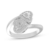 Thumbnail Image 1 of Diamond Heart Bypass Ring 1/4 ct tw Sterling Silver