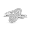 Thumbnail Image 3 of Diamond Heart Bypass Ring 1/4 ct tw Sterling Silver