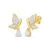Thumbnail Image 1 of KAY Lab-Grown Diamonds Pear-Shaped & Round-Cut Butterfly Dangle Earrings 1/2 ct tw 10K Yellow Gold