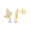 Thumbnail Image 3 of KAY Lab-Grown Diamonds Pear-Shaped & Round-Cut Butterfly Dangle Earrings 1/2 ct tw 10K Yellow Gold