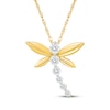 Thumbnail Image 1 of KAY Lab-Grown Diamonds Dragonfly Necklace 1/5 ct tw 10K Yellow Gold 18"