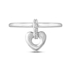 Thumbnail Image 3 of KAY Lab-Grown Diamonds Dangle Heart Charm Ring 1/20 ct tw Sterling Silver