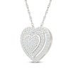 Thumbnail Image 2 of KAY Lab-Grown Diamonds Heart Multi-Stone Double Halo Necklace 3/4 ct tw Sterling Silver 18"