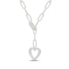 Thumbnail Image 2 of KAY Lab-Grown Diamonds Heart Lariat Necklace 1/5 ct tw Sterling Silver 18"