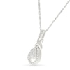Thumbnail Image 2 of Diamond Accent Twist Teardrop Necklace Sterling Silver