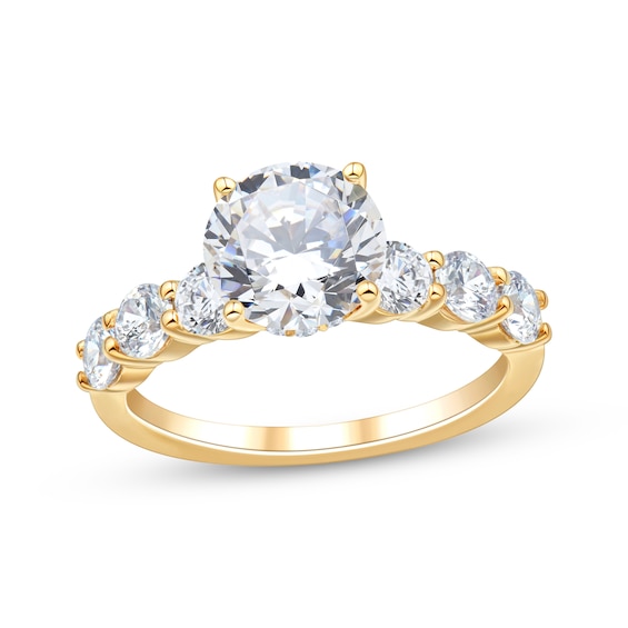 Now + Forever Certified Lab-Grown Diamonds Round-Cut Engagement Ring 3 ct tw 14K Yellow Gold