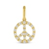 Thumbnail Image 1 of STUDIO BY KAY Lab-Grown Diamond Peace Sign Charm 1/10 ct tw 24K Yellow Gold Vermeil Sterling Silver