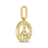 Thumbnail Image 2 of STUDIO BY KAY Lab-Grown Diamond Peace Sign Charm 1/10 ct tw 24K Yellow Gold Vermeil Sterling Silver