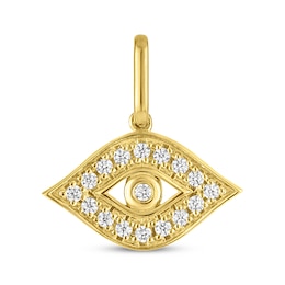 STUDIO BY KAY Lab-Grown Diamond Evil Eye Charm 1/10 ct tw 24K Yellow Gold Vermeil Sterling Silver