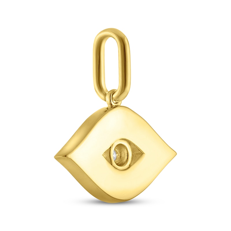 Main Image 3 of STUDIO BY KAY Lab-Grown Diamond Evil Eye Charm 1/10 ct tw 24K Yellow Gold Vermeil Sterling Silver
