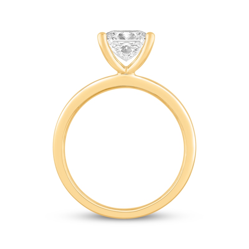 Main Image 3 of Now + Forever Lab-Grown Diamonds Certified Princess-Cut Solitaire Engagement Ring 2 ct tw 14K Yellow Gold (F/VS2)