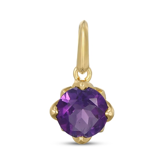 STUDIO BY KAY Amethyst Charm 24K Yellow Gold Vermeil Sterling Silver