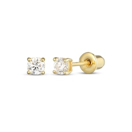 Rocksbox Lab-Grown Diamond Solitaire Stud Earrings 1/4 ct tw 24K Yellow Gold Vermeil Sterling Silver