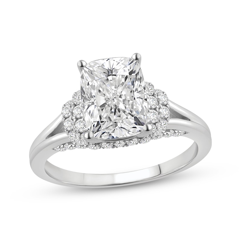 Main Image 1 of Now + Forever Lab-Grown Diamonds Certified Cushion-Cut Engagement Ring 2-1/2 ct tw 14K White Gold