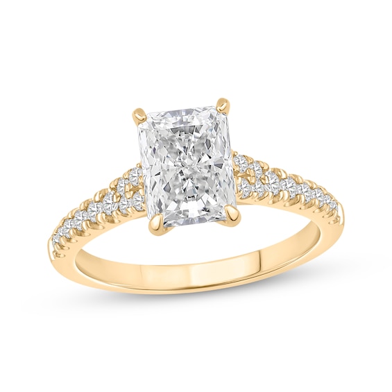 Now + Forever Lab-Grown Diamonds Certified Radiant-Cut Engagement Ring 1-3/4 ct tw 14K Yellow Gold