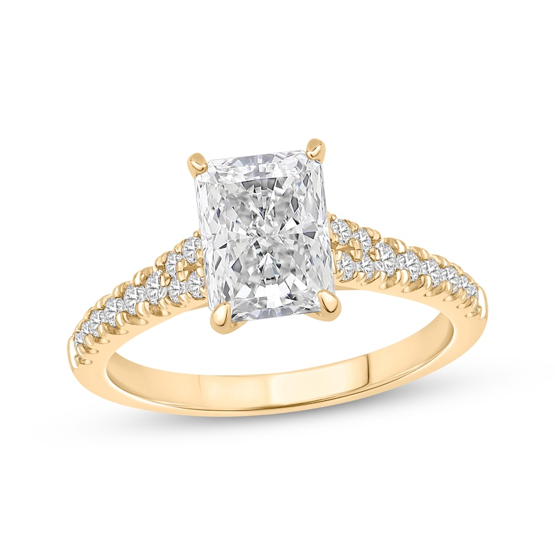Main Image 1 of Now + Forever Lab-Grown Diamonds Certified Radiant-Cut Engagement Ring 1-3/4 ct tw 14K Yellow Gold