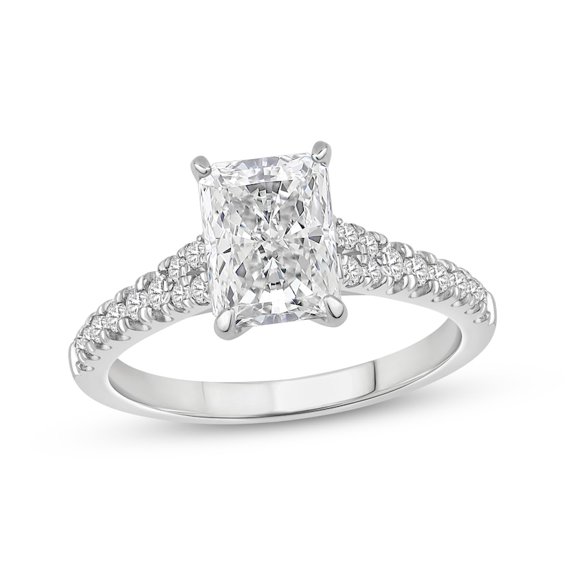 Main Image 1 of Now + Forever Lab-Grown Diamonds Certified Radiant-Cut Engagement Ring 1-3/4 ct tw 14K White Gold