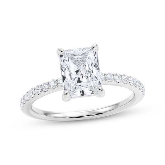 Now + Forever Lab-Grown Diamonds Certified Radiant-Cut Engagement Ring 1-3/4 ct tw 14K White Gold