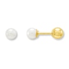 Thumbnail Image 0 of Cultured Pearl Earrings Reversible 14K Yellow Gold