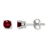 Thumbnail Image 0 of Garnet Earrings Round-Cut 14K White Gold