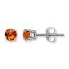 Thumbnail Image 1 of Citrine Earrings Round-cut 14K White Gold