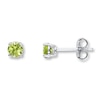 Thumbnail Image 1 of Peridot Earrings Round-Cut 14K White Gold