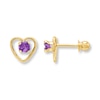 Thumbnail Image 1 of Amethyst Earrings 14K Yellow Gold