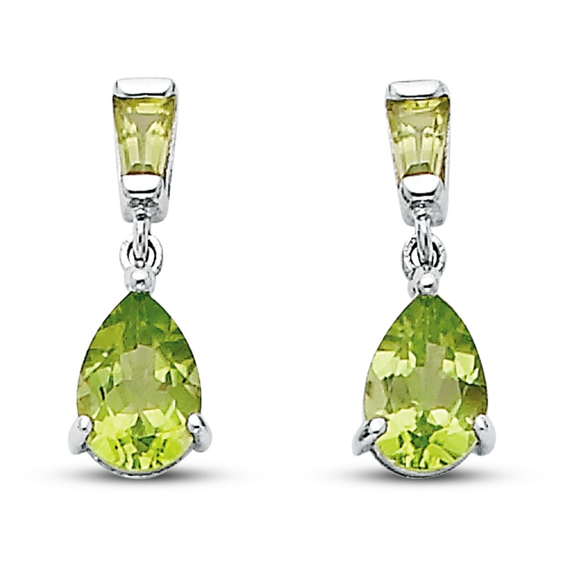 Peridot Earrings 14k White Gold Kay Peridot Earrings 14k White Gold Kay
