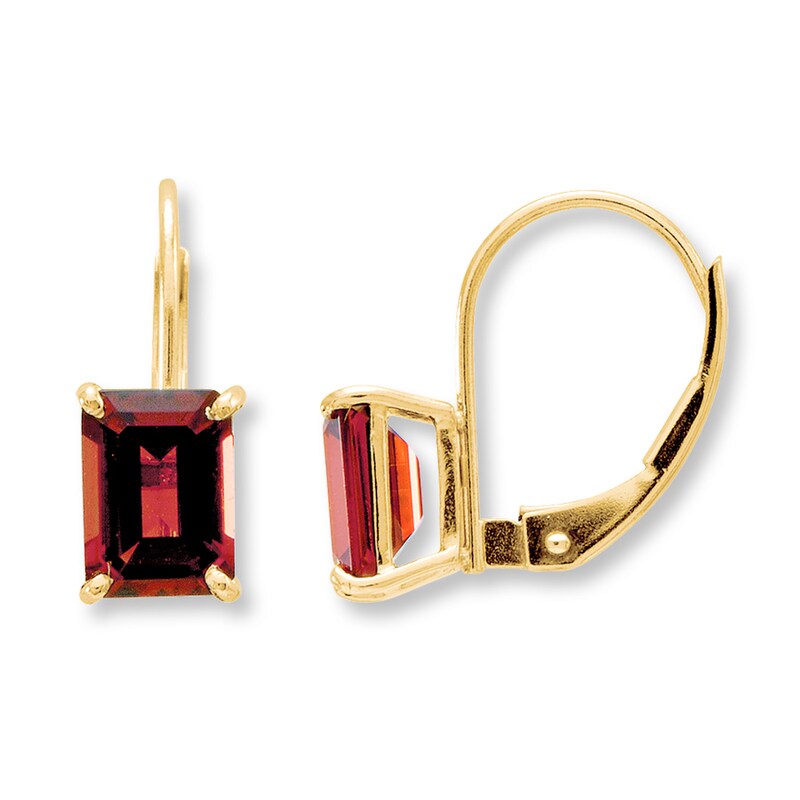 Garnet Earrings 14k Yellow Gold Kay Garnet Earrings 14k Yellow Gold Kay