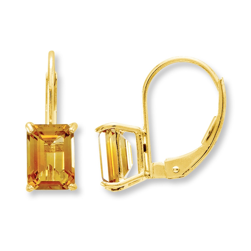 Main Image 1 of Citrine Earrings 14K Yellow Gold