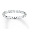 Thumbnail Image 1 of Stackable Aquamarine Ring 1/20 ct tw Diamonds Sterling Silver