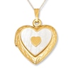 Thumbnail Image 0 of Heart Locket Mother-of-Pearl 10K Yellow Gold