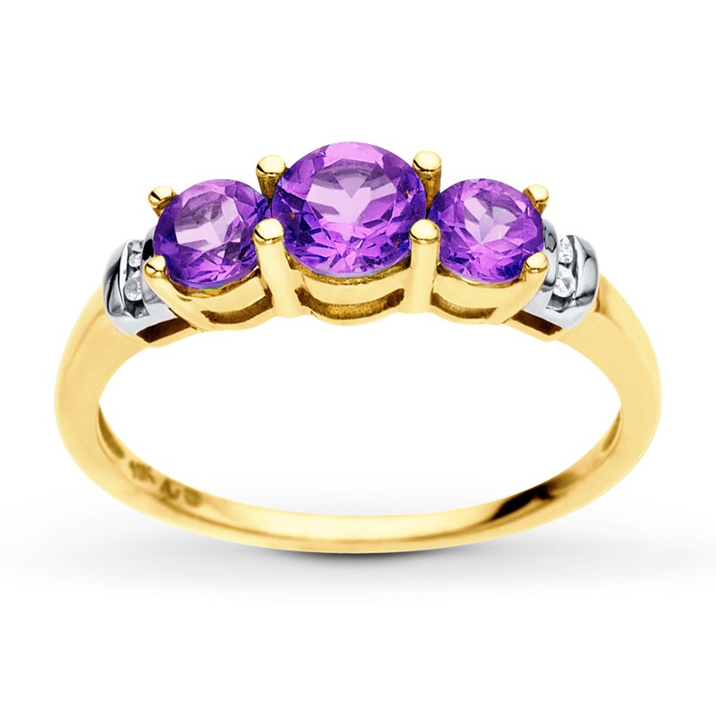 10K Amethyst Diamond Ring 10K Amethyst Diamond Ring