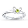 Thumbnail Image 1 of Stackable Butterfly Ring Peridot Sterling Silver