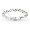 Thumbnail Image 1 of Stackable Ring Peridot & Diamond Sterling Silver