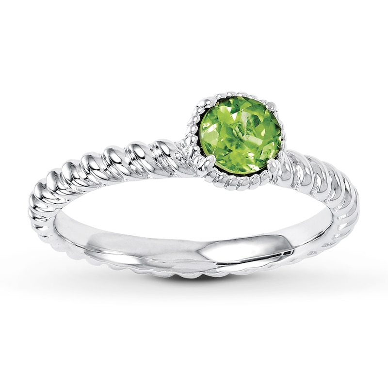 Main Image 1 of Stackable Ring Peridot Sterling Silver