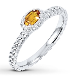 Stackable Ring Citrine Sterling Silver