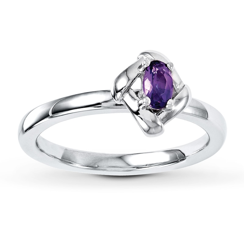 Main Image 1 of Stackable Ring Amethyst Sterling Silver