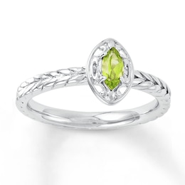 Stackable Ring Peridot Sterling Silver