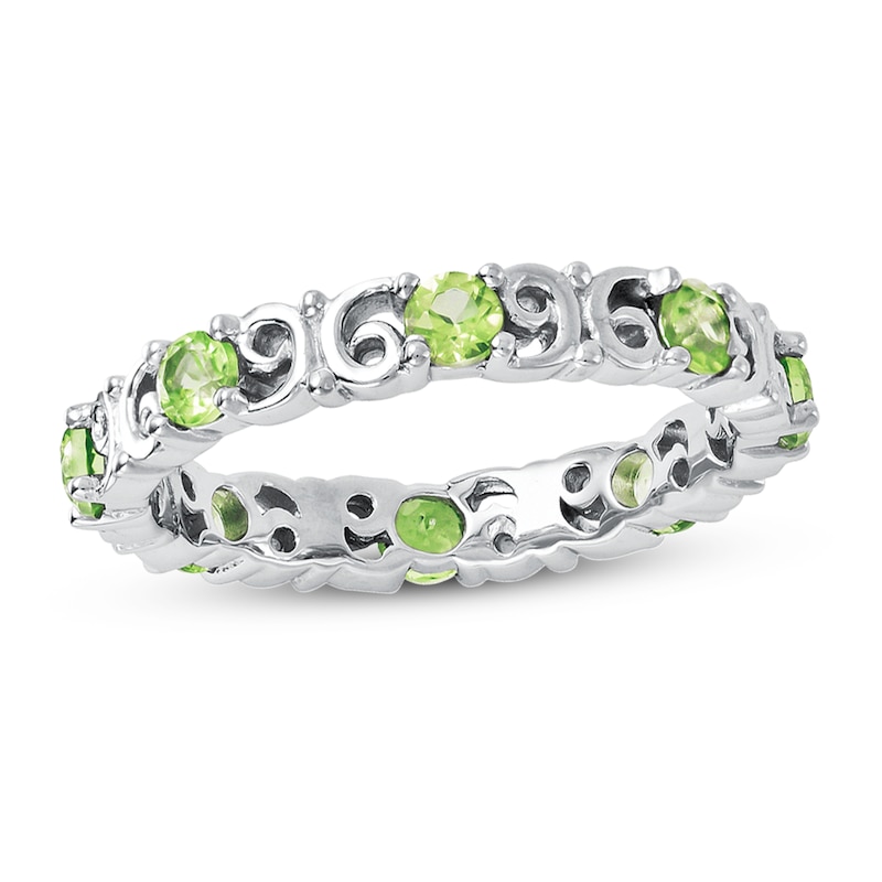 Main Image 1 of Stackable Ring Peridots Sterling Silver
