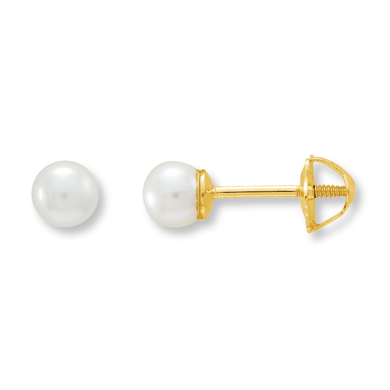 Main Image 1 of Cultured Pearl Earrings 14K Yellow Gold