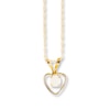 Thumbnail Image 1 of Opal Heart Necklace 14K Yellow Gold 15&quot;