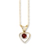 Thumbnail Image 0 of Garnet Heart Necklace 14K Yellow Gold 15"
