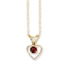 Thumbnail Image 1 of Garnet Heart Necklace 14K Yellow Gold 15&quot;