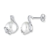 Thumbnail Image 0 of Cultured Pearl Earrings 1/10 ct tw Diamonds Sterling Silver