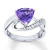 Thumbnail Image 0 of Amethyst Ring White Sapphires Sterling Silver